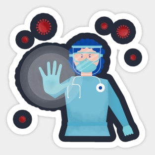 Stopping coronavirus Sticker